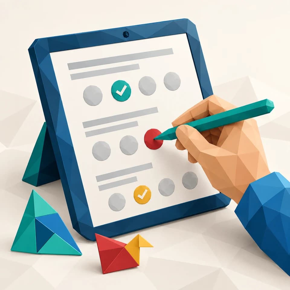 پاسخ دادن به یک آزمون آنلاین روی تبلت